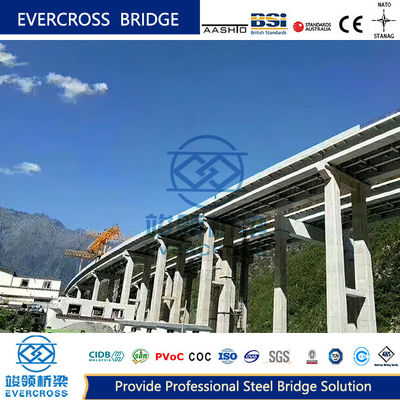 Đường cầu thép có thể tùy chỉnh hộp thép Aisc Steel Bridge với độ cứng cao