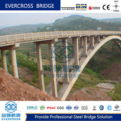 Pont à arc en acier à portée unique OEM pont composite en acier-béton