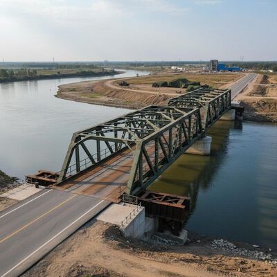 Pont Bailey modulaire en acier avec une capacité de charge de 120 tonnes et une hauteur de tablier de 1,2 m pour un usage militaire et d'infrastructure