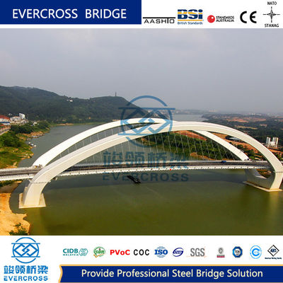 comprar Estrutura simples Ponte pedonal pré-fabricada com arco Tipo de rolamento superior online manufacture