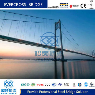 Buy Good Seismic Railway Steel Wire Suspension Bridge With Three Span online manufacture