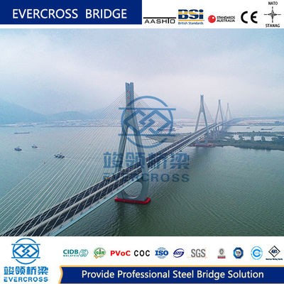 Buy Permanent Suspended Cable Stayed Bridge Steel Structure For City online manufacture
