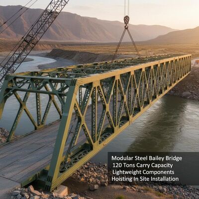 comprare Ponte Bailey modulare in acciaio con capacità di carico di 120 tonnellate, componenti leggeri per una facile movimentazione e sollevamento in cantiere fabbricazione online