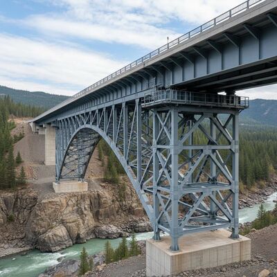 Buy 120 Tons Carry Capacity Steel Bailey Bridge with Grade 8.8 Bolts and Variable Height for Permanent Installations online manufacture